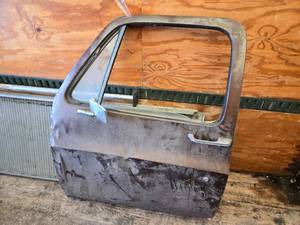 lot 3 image: Driver Side Square Body Chevy Door, Year Unknown - Please See Pics for Condition