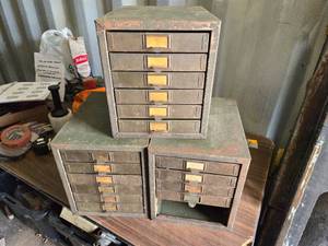 lot 132 image: Metal Hardware Storage Drawers