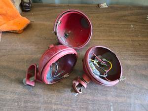 lot 135 image: Vintage Tractor Light Assemblies