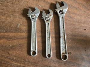 lot 146 image: Lot of 3 Adjustable Wrenches