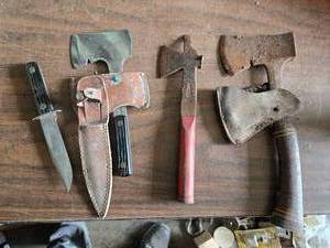 lot 169 image: Hatchets and Knife