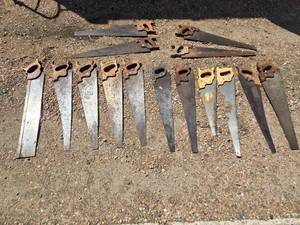lot 174 image: Lot of 15 Hand Saws