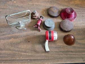 lot 187 image: Vintage Variety -  Compass, Light Covers Etc