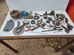 lot 212 image: Lathe Chuck, Drill Press Chucks, Gears and Other Milling and Machining Parts