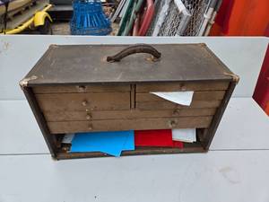 lot 213 image: Small Parts Cabinet with Contents - Small Wrenches