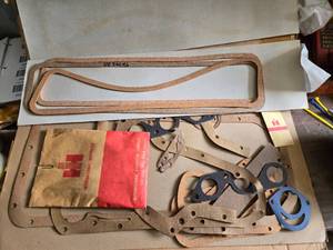 lot 216 image: Gaskets for International Harvester  Farmall - Unsure if Complete or Completely Undamaged