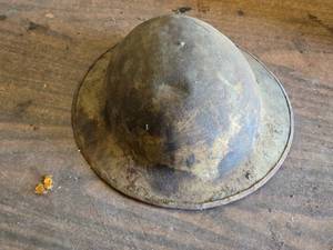 lot 1A image: Vintage Military Helmet - WW1 Era Maybe