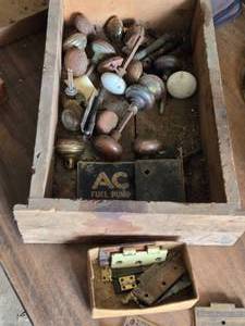 lot 262 image: Old Door Knobs and Hinges
