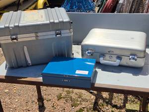 lot 287 image: Hard Side Cases, Locking Metal Box