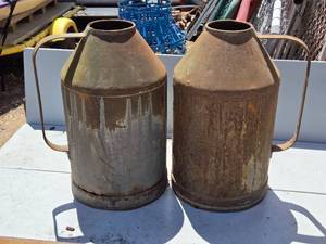 lot 288 image: Lot of 2 Creamery Milk Jugs - Bottoms Rusted Out