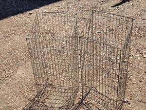 lot 295 image: Square Folding Wire Baskets with No Bottoms