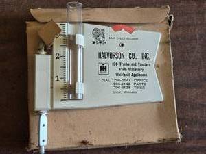 lot 345 image: Advertising Rain Gauge - Halvorson Co., Inc IHC Trucks and Tractors