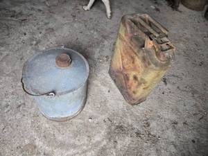 lot 433 image: Steel Can and Jerry Gas Can