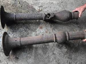 lot 450 image: Lot of 2 Cast Iron Hand Water Pump Barrels