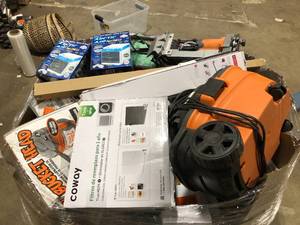 Gaylord of Assorted General Merchandise and Hand Tools and Hardware Various Models and Conditions  Customer Returns See Pictures