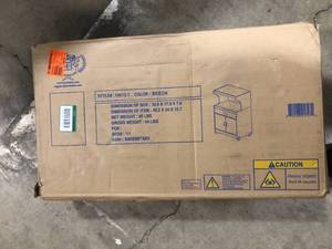 HODEDAH Beech Microwave Cart with Storage Customer Returns See Pictures