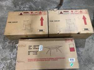 Christopher Knight Home Lucious Curved Leg Table and Chairs  Customer Returns See Pictures