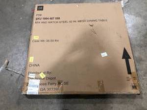 Mix and Match Steel in. Mesh Dining Table Customer Returns See Pictures