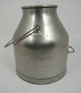 lot 5 image: Vintage De Laval Stainless Steel Milking Machine Pail Bucket wHandle...