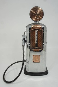 lot 28 image: Filler Up Premium High Octane Contains Alcohol Dispenser Chrome Color...