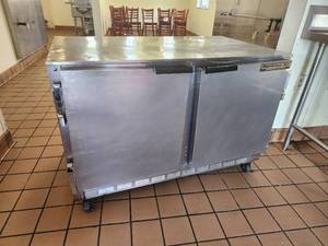 lot 69 image: Carrier  Beverage-Air Commercial NSF Undercounter Refrigerator 48 on Wheels UCR48A