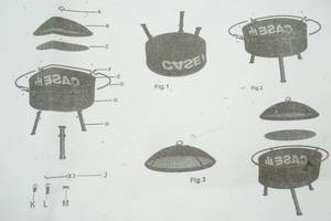 lot 46 image: New Moon & Star Fire Pit (Says Case around the base)