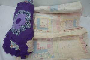 lot 97 image: Antique quilt and quilt top