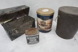 lot 158 image: Vintage Lunch Box and Tins