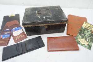 lot 160 image: Vintage tin, advertising pieces, wallets