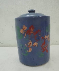 lot 181 image: Crock cookie jar, vintage