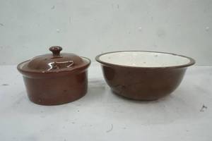 lot 215 image: Two Ceramic Bowls one with cover