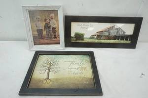 lot 226 image: Wall Decor , Three Boys, Two Farm Pictures