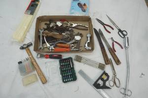 lot 242 image: Variety of Vintage and New tools