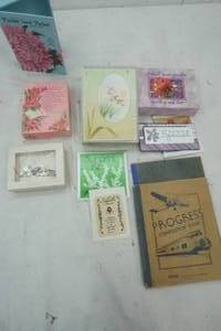lot 294 image: Vintage Note Books & Variety if stationary & Cards