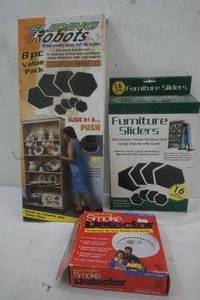 lot 297 image: New 16 & 8 Piece Furniture Sliders and a Smoke Detector