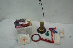 lot 323 image: Sewing, Elastic lace & Material patches and more