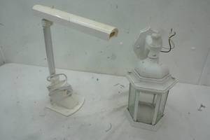 lot 327 image: Ott desk lamp and outside lantern