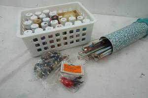 lot 348 image: Knitting Needles, acrylic paints and more
