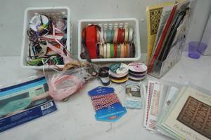 lot 350 image: Quilting & Ribbon supplies
