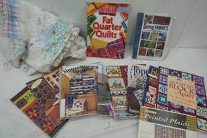 lot 351 image: Quilting Books & Blanket