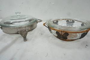 lot 430 image: Two Casserole Dishes with Covers and Stands