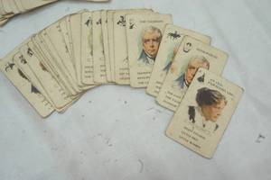 lot 509 image: Vintage Playing Cards, Cardboard people, vintage bible reading