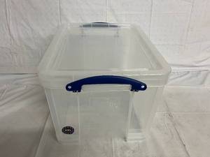 32L Plastic Storage Tote with Locking Lid