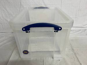 32L Plastic Storage Tote with Locking Lid
