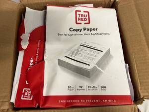 2500 Sheets of TruRed Copy Paper - 8.5 x 11