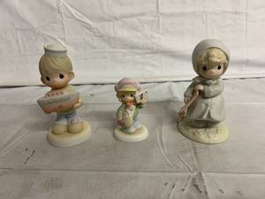 3 Precious Moments Porcelain Figurines
