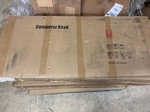 55 Computer Desk with Keyboard Tray - Rustic Borwn