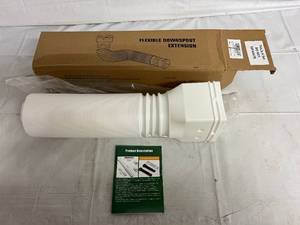 2 White Flexible Downspout Extension Hoses