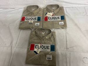 3 Tan DressWork Shirts - XL