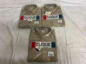 3 Tan DressWork Shirts - XL